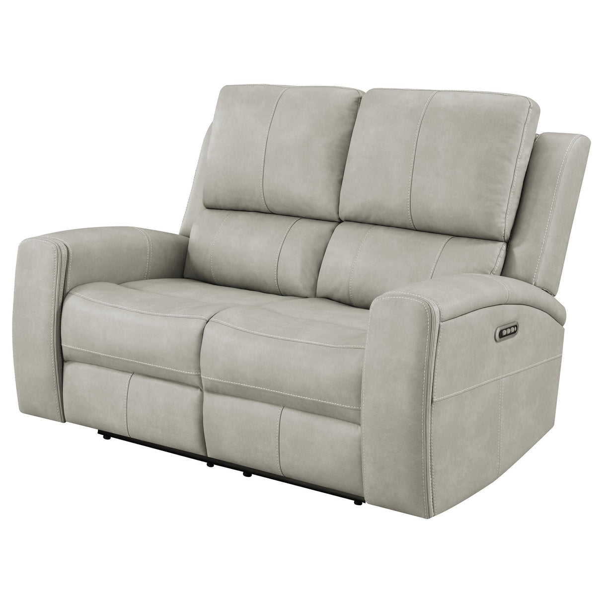 Brickston Gray Triple Power Reclining Loveseat by Coaster at Eve Furniture