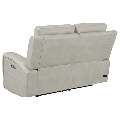 Brickston Gray Triple Power Reclining Loveseat by Coaster at Eve Furniture