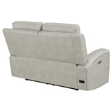 Brickston Gray Triple Power Reclining Loveseat by Coaster at Eve Furniture