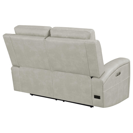 Brickston Gray Triple Power Reclining Loveseat by Coaster at Eve Furniture