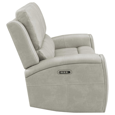 Brickston Gray Triple Power Reclining Loveseat by Coaster at Eve Furniture