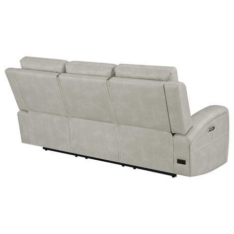 Brickston Triple Power Reclining Sofa Grey by Coaster at Eve Furniture