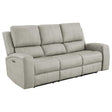 Brickston Triple Power Reclining Sofa Grey by Coaster at Eve Furniture