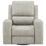 Brickston Gray Triple Power Swivel Glider Recliner by Coaster at Eve Furniture