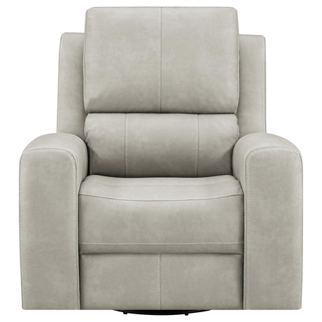 Brickston Gray Triple Power Swivel Glider Recliner by Coaster at Eve Furniture