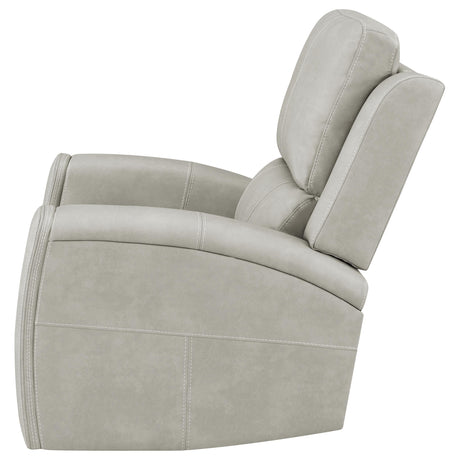 Brickston Gray Triple Power Swivel Glider Recliner by Coaster at Eve Furniture