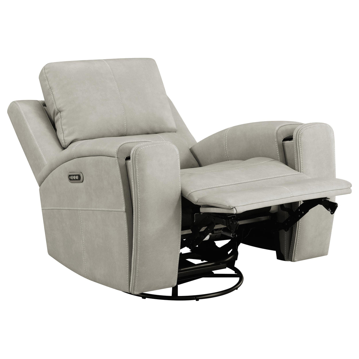 Brickston Gray Triple Power Swivel Glider Recliner by Coaster at Eve Furniture