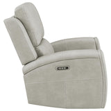 Brickston Gray Triple Power Swivel Glider Recliner by Coaster at Eve Furniture