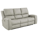 Brickston Triple Power Reclining Sofa Grey by Coaster at Eve Furniture