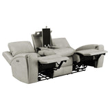 Brickston Triple Power Reclining Sofa Grey by Coaster at Eve Furniture