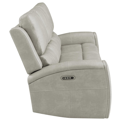 Brickston Triple Power Reclining Sofa Grey by Coaster at Eve Furniture