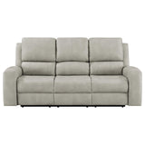 Brickston Triple Power Reclining Sofa Grey by Coaster at Eve Furniture