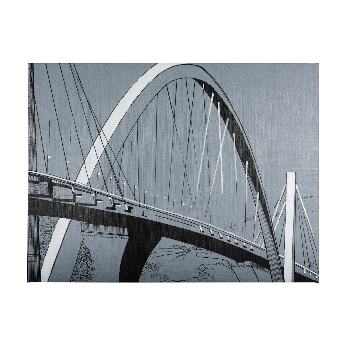 Bridge I by Mercana Studio a Hand Embellished Textured Canvas by Mercana at Eve Furniture