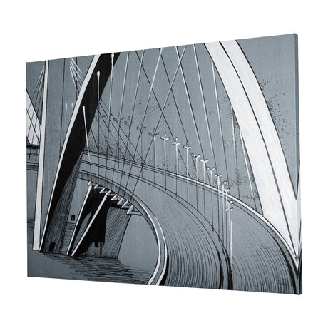 Bridge III by Mercana Studio a Hand Embellished Textured Canvas by Mercana at Eve Furniture