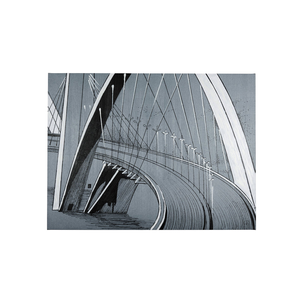 Bridge III by Mercana Studio a Hand Embellished Textured Canvas by Mercana at Eve Furniture