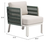 Bridgehampton White Outdoor Armchair by Zuomod at Eve Furniture