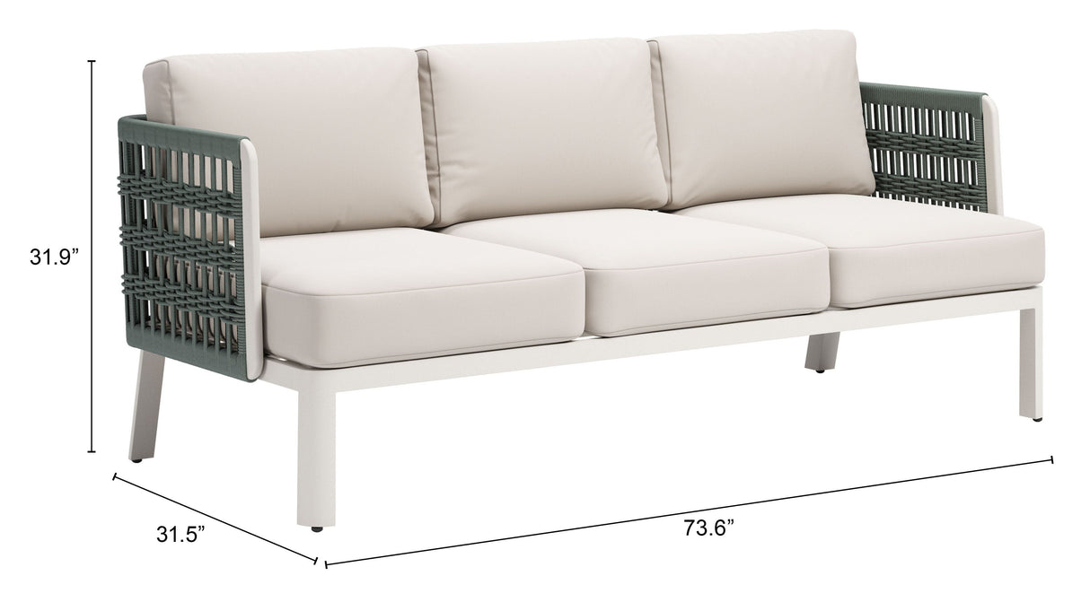 Bridgehampton White Outdoor Sofa by Zuomod at Eve Furniture