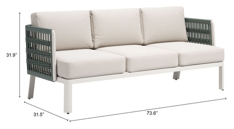 Bridgehampton White Outdoor Sofa by Zuomod at Eve Furniture