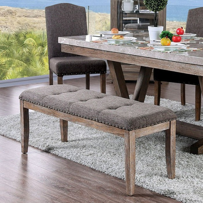 Bridgen Natural/Brown Bench by Furniture of America at Eve Furniture