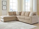 Bridgepoint Almond 2-Piece Sectional with Chaise by Ashley at Eve Furniture