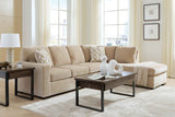 Bridgepoint Almond 2-Piece Sectional with RAF Chaise by Ashley at Eve Furniture