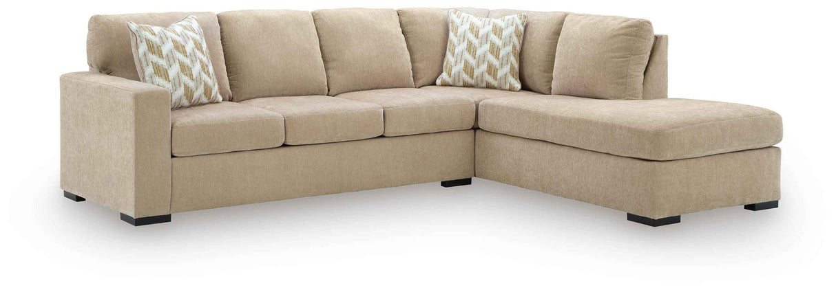 Bridgepoint Almond 2-Piece Sleeper Sectional with Chaise by Ashley at Eve Furniture