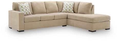 Bridgepoint Almond 2-Piece Sleeper Sectional with Chaise by Ashley at Eve Furniture