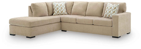 Bridgepoint Almond 2-Piece Sleeper Sectional with LAF Chaise by Ashley at Eve Furniture