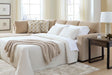 Bridgepoint Almond 2-Piece Sleeper Sectional with LAF Chaise by Ashley at Eve Furniture