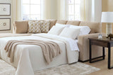 Bridgepoint Almond 2-Piece Sleeper Sectional with LAF Chaise by Ashley at Eve Furniture