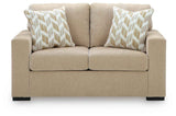 Bridgepoint Almond Loveseat by Ashley at Eve Furniture