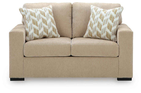 Bridgepoint Almond Loveseat by Ashley at Eve Furniture