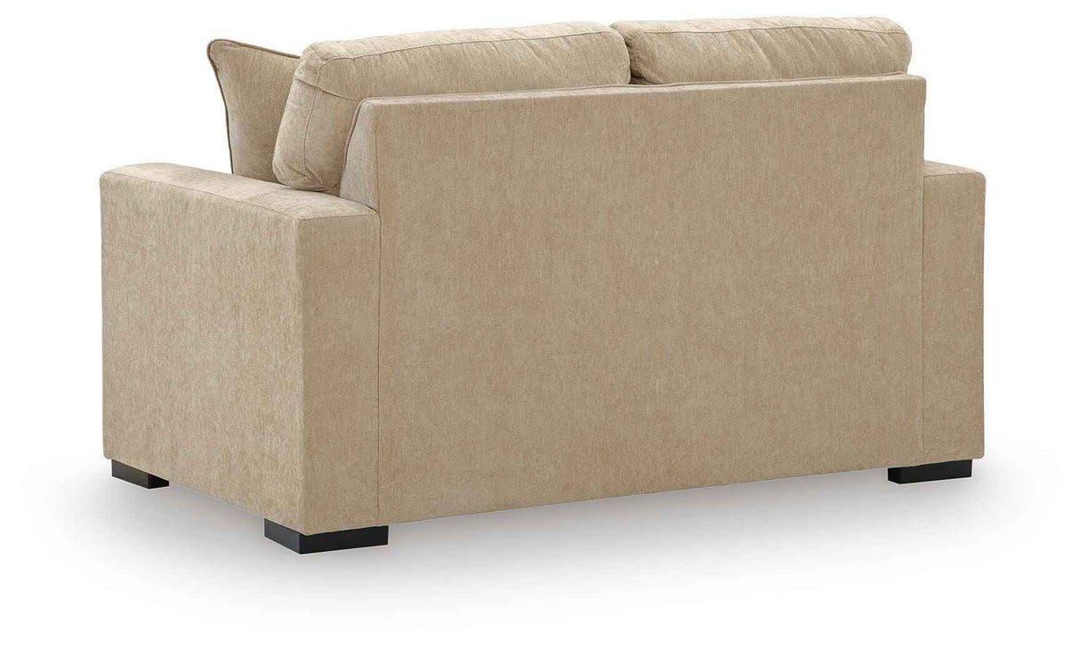 Bridgepoint Almond Loveseat by Ashley at Eve Furniture