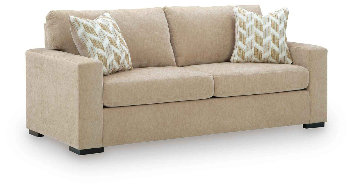 Bridgepoint Almond Queen Sofa Sleeper by Ashley at Eve Furniture