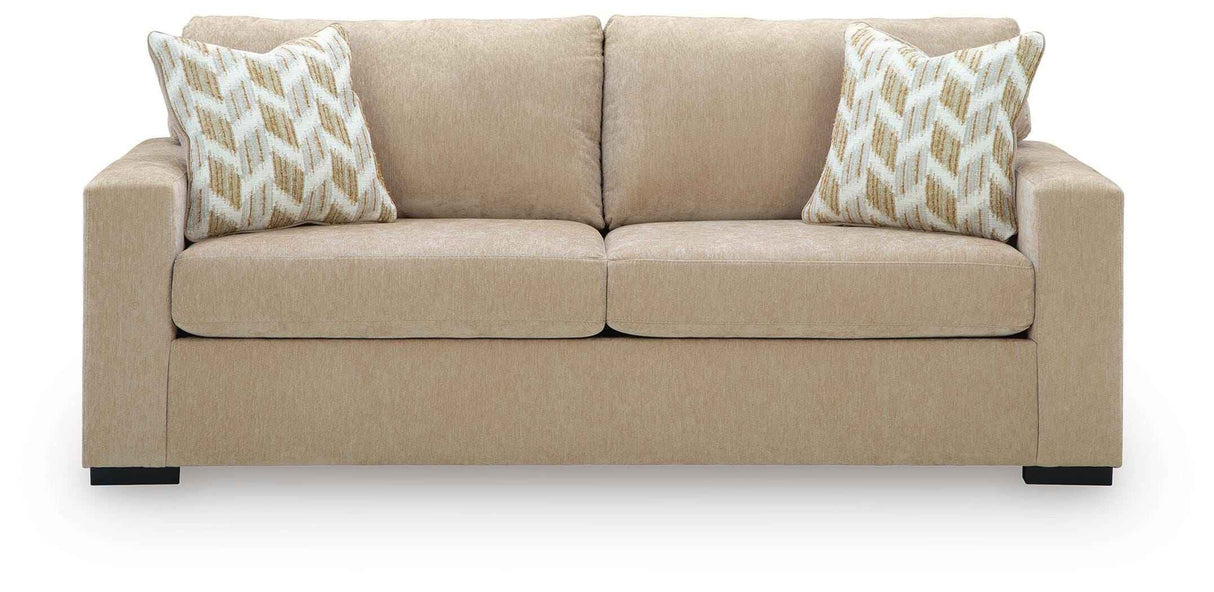 Bridgepoint Almond Queen Sofa Sleeper by Ashley at Eve Furniture