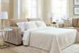 Bridgepoint Almond Queen Sofa Sleeper by Ashley at Eve Furniture