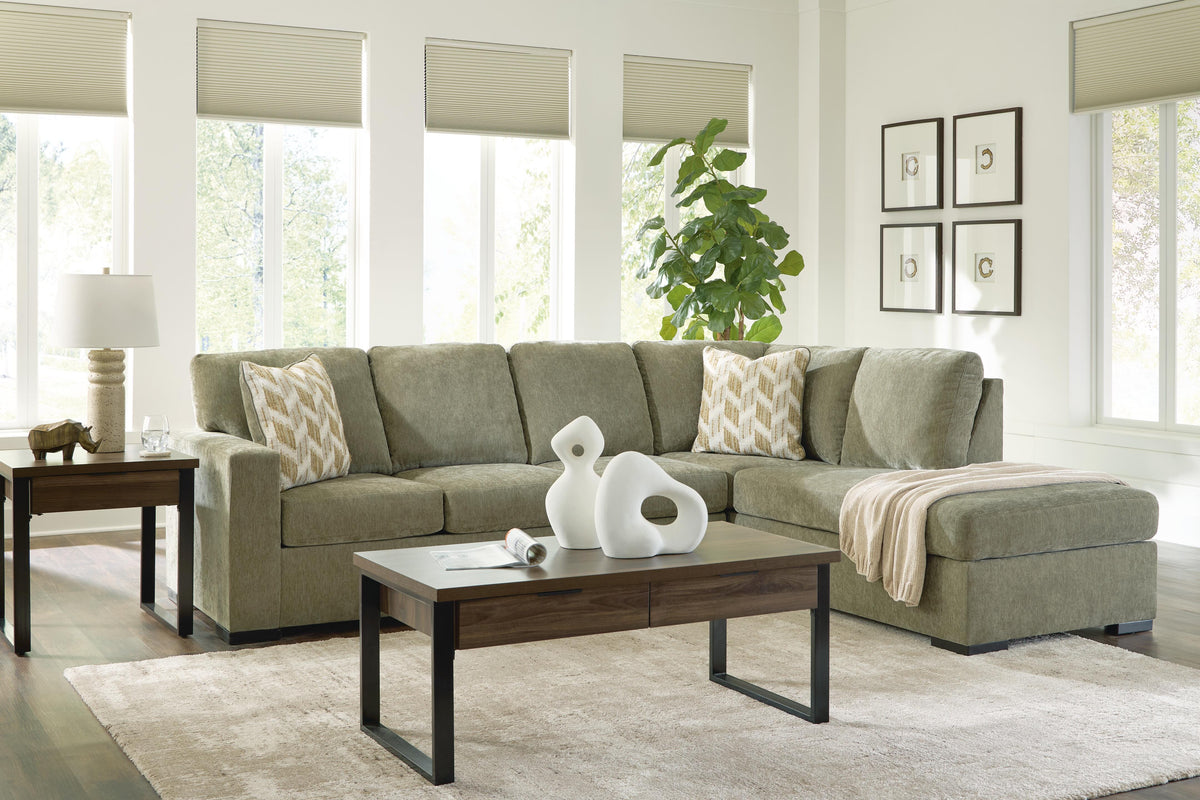 Bridgepoint Moss 2-Piece Sectional with Chaise by Ashley at Eve Furniture