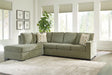 Bridgepoint Moss 2-Piece Sectional with Chaise by Ashley at Eve Furniture