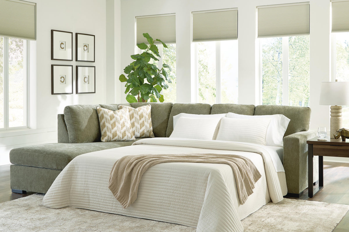 Bridgepoint Moss 2-Piece Sleeper Sectional with Chaise by Ashley at Eve Furniture