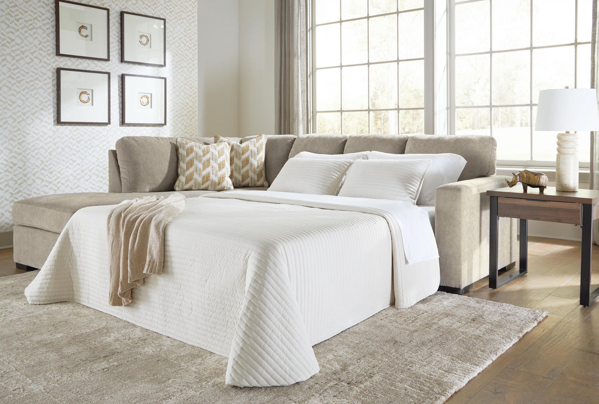 Bridgepoint Moss 2-Piece Sleeper Sectional with Chaise by Ashley at Eve Furniture
