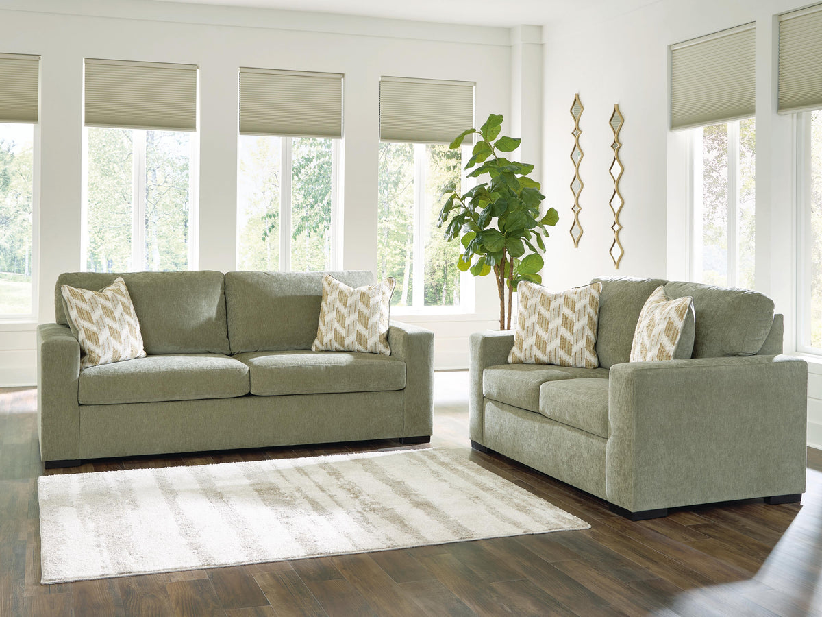 Bridgepoint Moss Sofa and Loveseat by Ashley at Eve Furniture