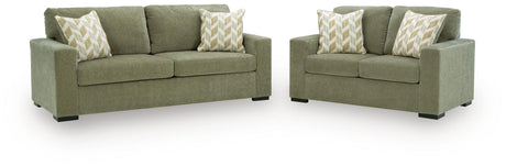 Bridgepoint Moss Sofa and Loveseat by Ashley at Eve Furniture