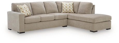 Bridgepoint Stone 2-Piece Sectional with Chaise by Ashley at Eve Furniture