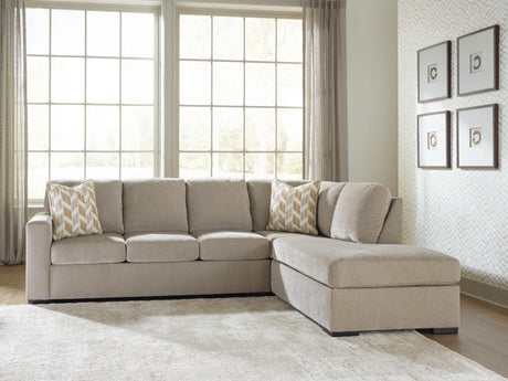 Bridgepoint Stone 2-Piece Sectional with Chaise by Ashley at Eve Furniture