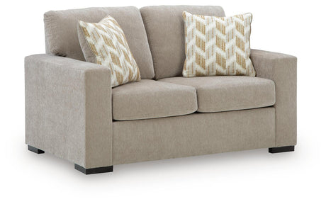 Bridgepoint Stone Loveseat by Ashley at Eve Furniture
