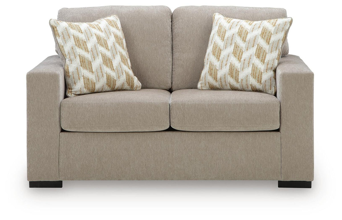 Bridgepoint Stone Loveseat by Ashley at Eve Furniture