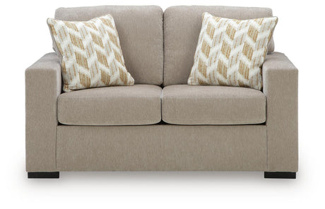 Bridgepoint Stone Loveseat by Ashley at Eve Furniture