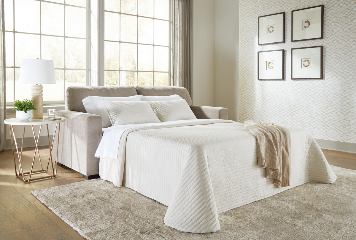 Bridgepoint Stone Queen Sofa Sleeper by Ashley at Eve Furniture