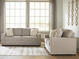 Bridgepoint Stone Sofa and Loveseat by Ashley at Eve Furniture