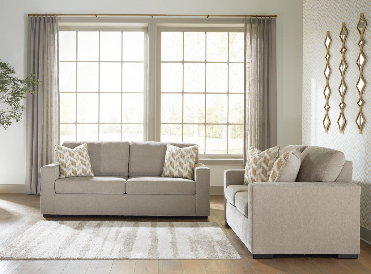 Bridgepoint Stone Sofa and Loveseat by Ashley at Eve Furniture